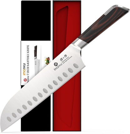 Japanese Santoku Knife 7 Inch, Multi-Layer Forged, Powder Steel Core1