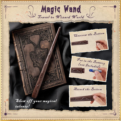 Floating Candle with Wand Remote, 12 Pcs Magical Candlesticks Witch Decors, Warm Yellow Flameless Taper Candles Battery Operated, LED Window Candle for Halloween Party Decor6