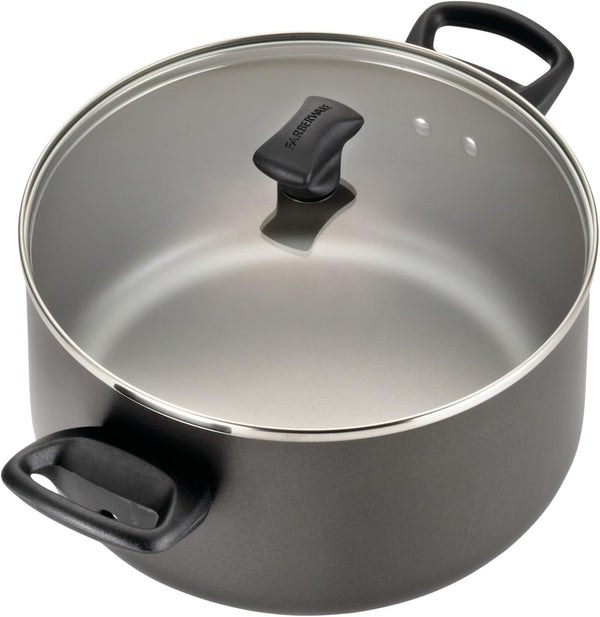 Nonstick Aluminum Pots and Pans Set, 15-Piece | Dishwasher Safe Nonstick Cookware Set with Lids for Everyday Cooking and Easy Cleanup, in Pewter13