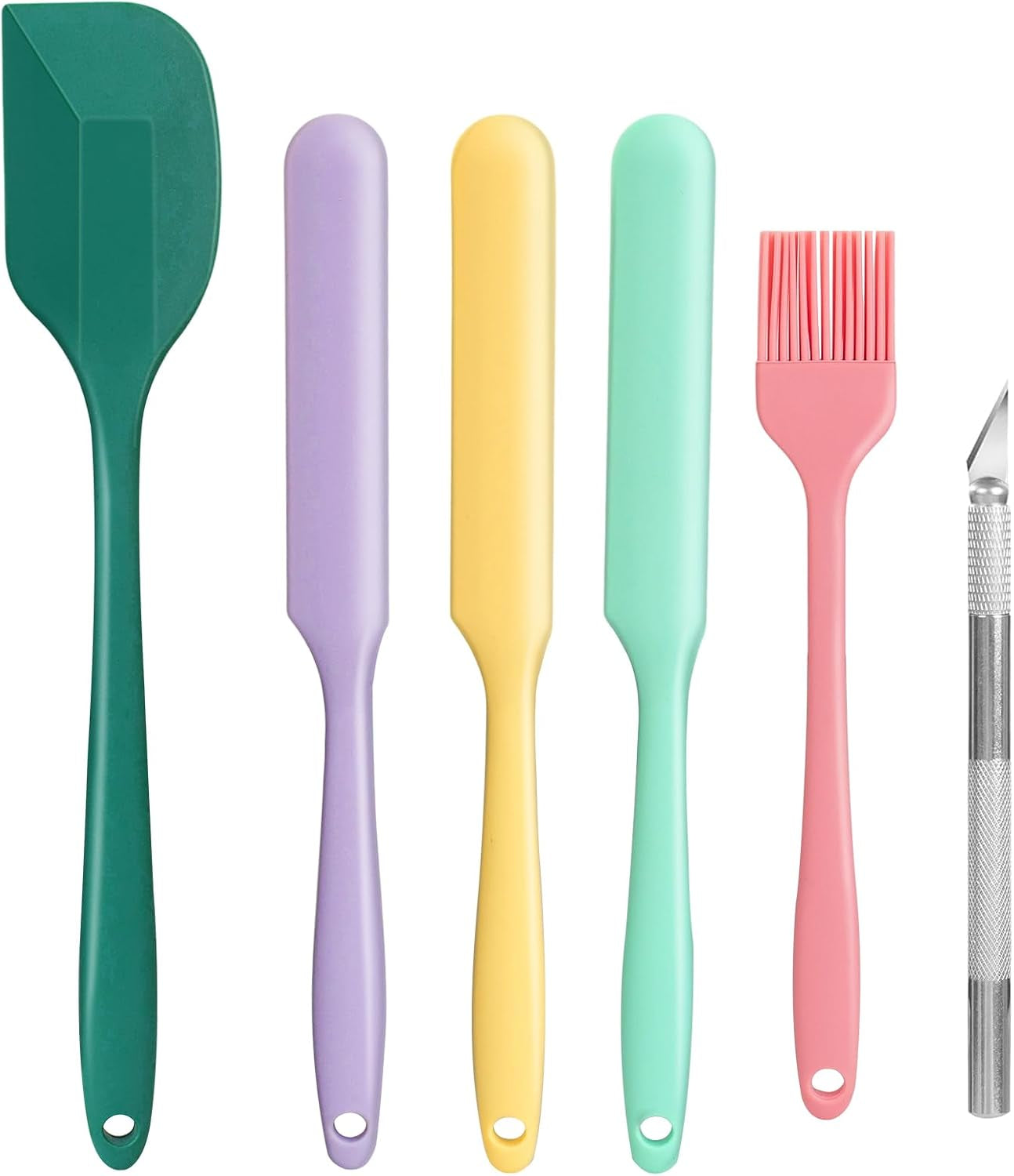 6-pcs-silicone-spurtle-spatula-set-for-sourdough-starter-baking-cooking