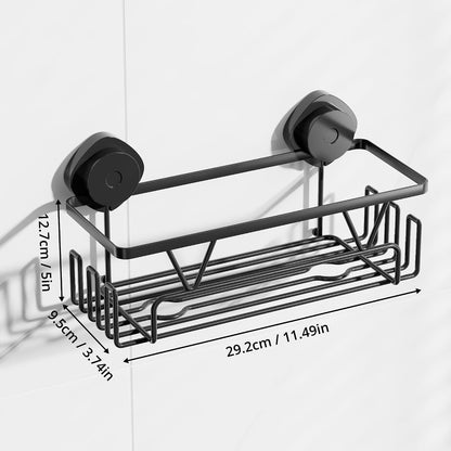 Suction Cup Shower Caddy with Hooks, No Drill Bathroom Organizer8