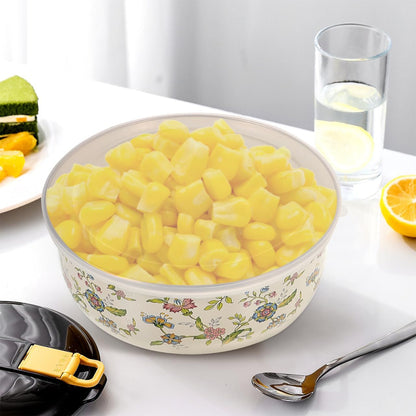 Enamel Nesting Bowls with Lids 5-Piece Mixing Bowls Set for Food Storage Salad Fruit Soup and Serving Multi Size Enamel Bowl Container for Everyday Kitchen Use 4.05 X 4.05 X 1.96 In6