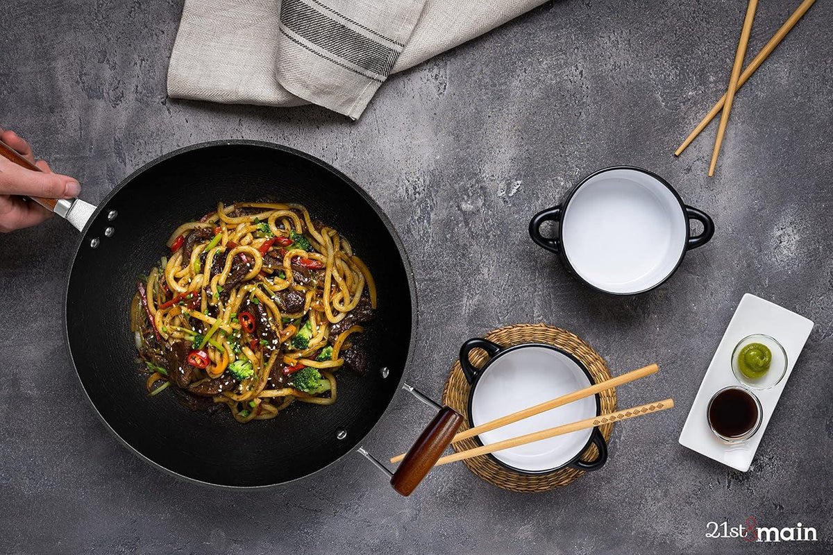light-weight-cast-iron-wok-stir-fry-pan-wooden-handle-14-inch-chef-s-pan-pre-seasoned-nonstick-commercial-and-household-for-chinese-japanese-and-others-cooking