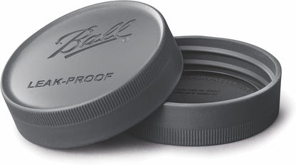 Leak-Proof Plastic Lids for Glass Mason Jars, Used for Canning, Pickling, Juice, Jam, Jelly (Wide, 6 Count (Pack of 2))3