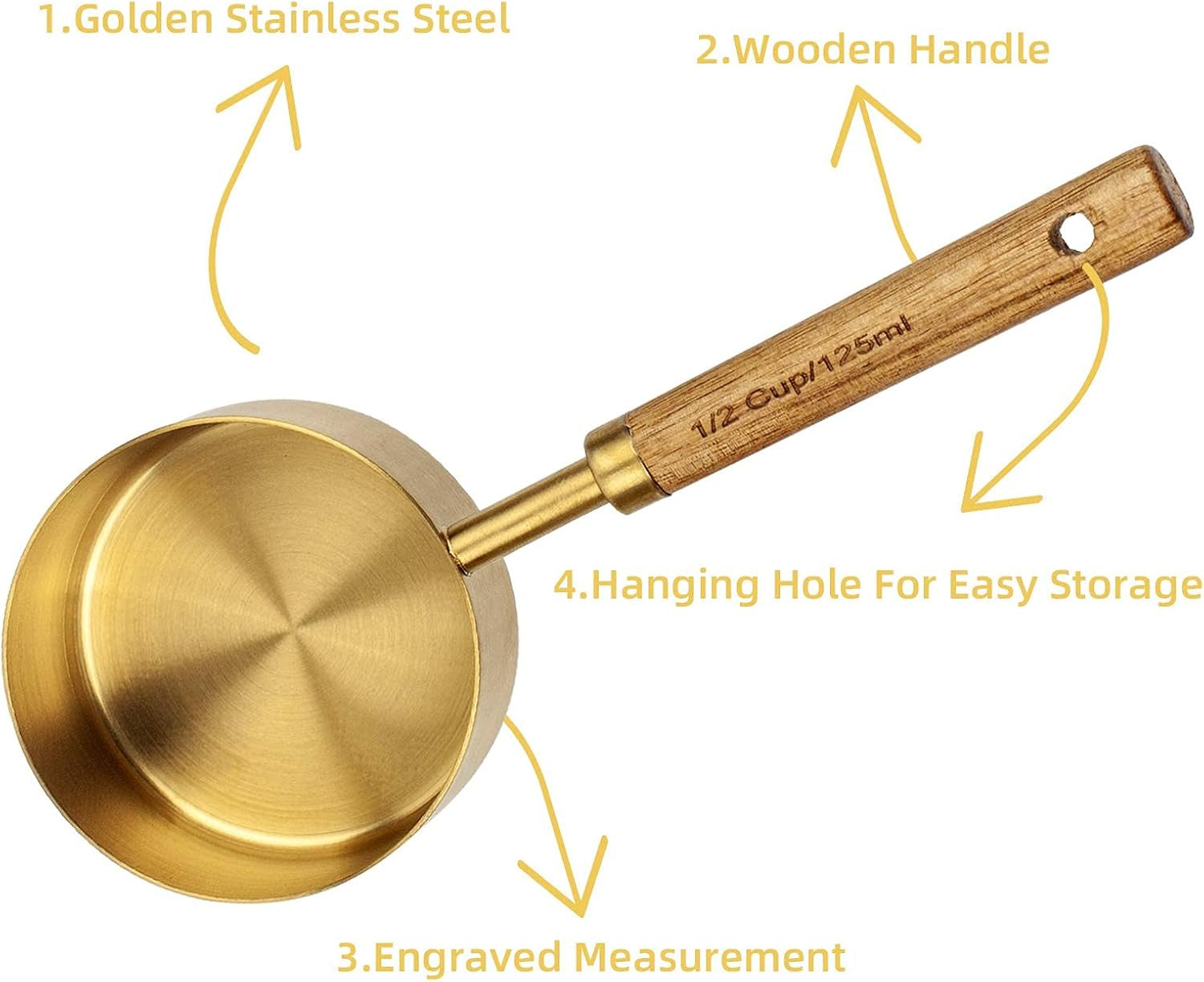measuring-cups-and-spoons-set-of-8-golden-stainless-steel-measuring-cup-with-wooden-handle-kitchen-food-liquid-baking-gold