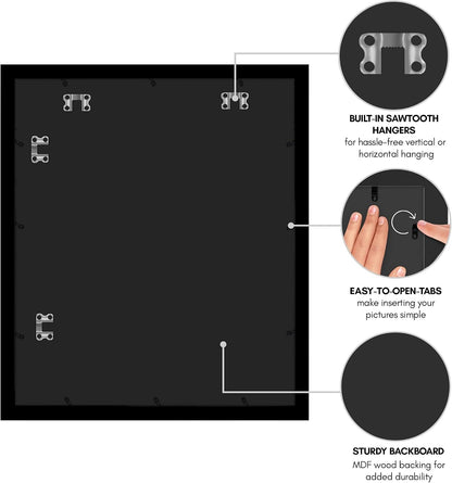 24X28 Poster Frame - Matted to 20X24 - Engineered Wood - Black6