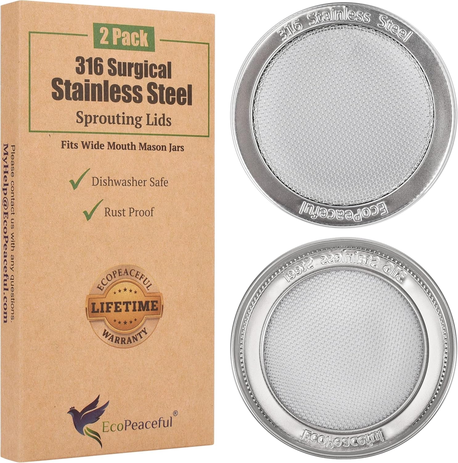 2-pack-one-piece-316-surgical-stainless-steel-sprouting-lids-for-wide-mouth-mason-jar-ball-kerr-one-piece-strainer-mesh-lids-rust-proof