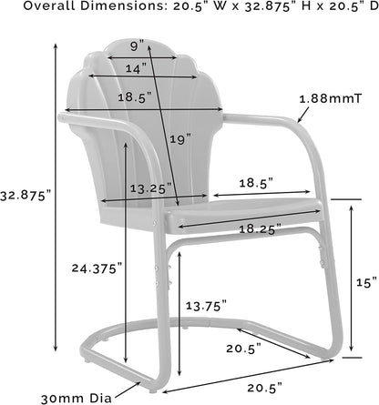 Tulip 3-Piece Chair & Side Table Set3