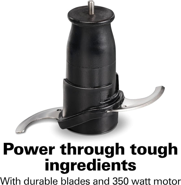 3 Cup Electric Vegetable Chopper & Mini Food Processor | Simple Stack & Press Design | 350 Watts & Stainless Steel Blades for Dicing, Mincing & Puree | Dishwasher Safe | Black6