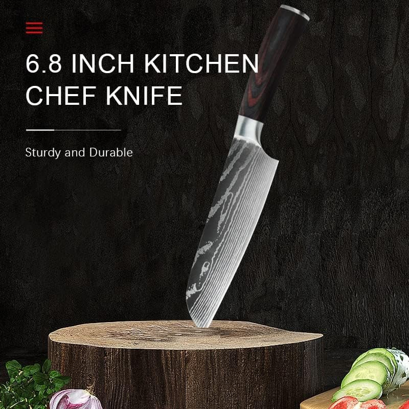 meat-cleaver-cleaver-knife-7-inch-santoku-knife-laser-damascus-pattern-sharp-blade-wood-handle-cooking-tool-50-hcr-hardness-professional-kitchen-tools