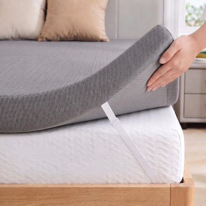 Mattress Topper Twin XL - 3 Inch Gel Infused Memory Foam XL Twin Mattress Toppers with Washable Cover,Bed Toppers for College Dorm,Gray1