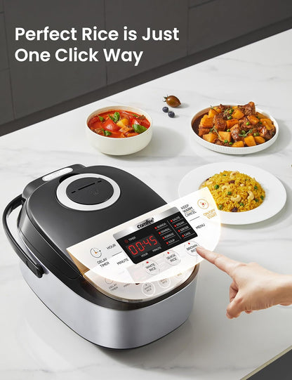 Rice Cooker with Fuzzy Logic, 11-Preset Modes, 6-Cups Uncooked Rice | 12 Cups Cooked, Japanese Rice Cooker Style, Portable Non-Stick Rice Maker, Steamer, Fast, Grain Cooker, 24-Hour Delay Timer4