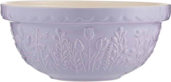 in the Meadow S24 Mixing Bowl, 2.15 Quart Mixing Bowl, Embossed Floral Tulip Design, Durable Ceramic Bowl for Baking Bread Dough, Cake Batter, Cookies & Kitchen Serving Bowl1