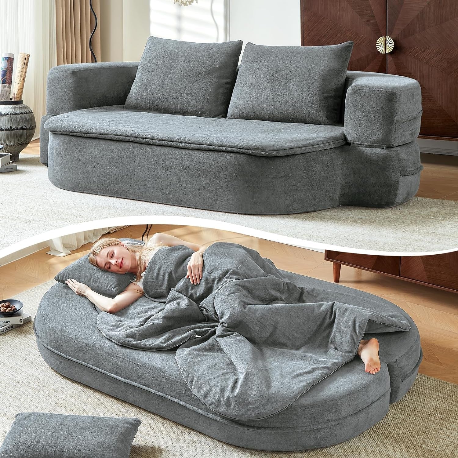 79-convertible-futon-sofa-bed-mattress-sleeper-boneless-futon-sofa-grey