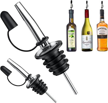 12 Pack Liquor Pour Spout with Dust Caps - Bottle Pourers for Alcohol, Olive Oil - Speed Pourers, Bar Bartender Accessories2