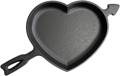 Pre-Seasoned Cast Iron Heart Skillet, Pfas-Free, 8.5 Inches | Heart & Arrow Design Cast Iron Skillet, Great Heat Retention, Non-Toxic, Made in USA, Oven & Stove Safe1