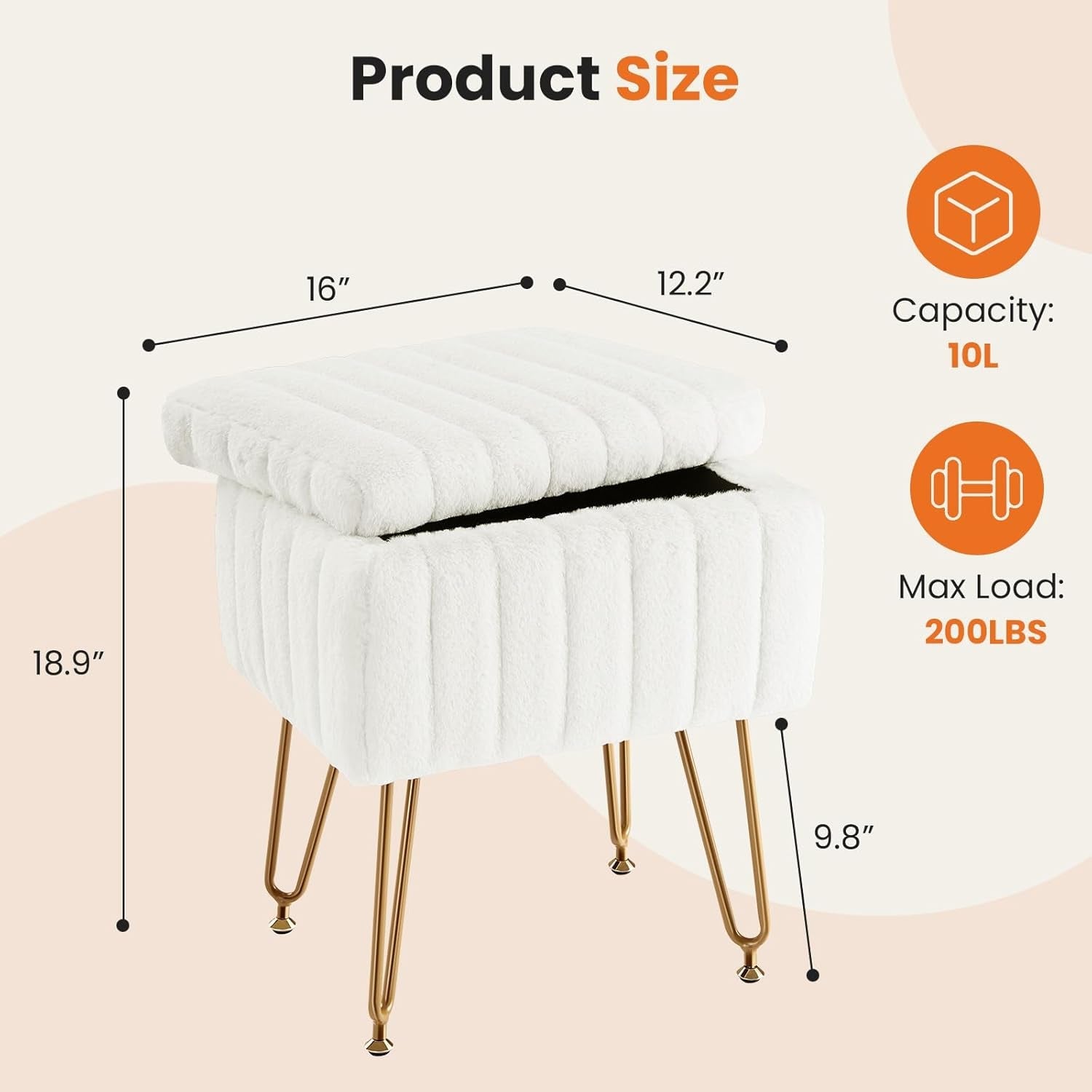 vanity-stool-chair-with-storage-ottoman-faux-fur-soft-padded-makeup-footstools-seat-with-4-metal-legs-anti-slip-adjustable-feet-modern-cute-small-footrest-for-home-entryway-bedroom-white