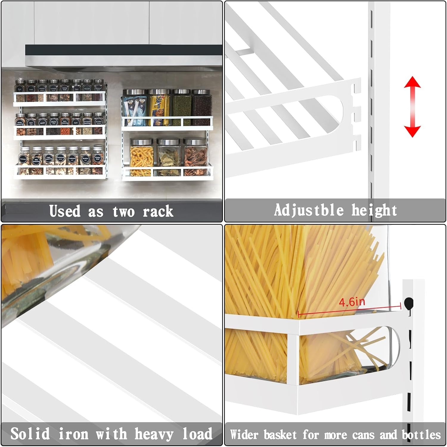wall-mount-spice-rack-organizer-5-tier-height-adjustable-hanging-spice-shelf-storage-for-kitchen-pantry-cabinet-door-dual-use-seasoning-holder-rack-with-hooks-white