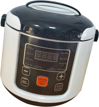 2L Rice Cooker Small, Mini Rice Cooker with Removable Nonstick Pot, Travel Rice Cooker for Soup Grain Oatmeal Veggie, Small Travel Cooker for 2‑4 People, Small Rice Cooker (12V)5