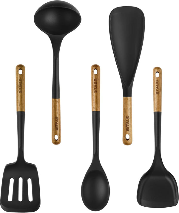 Staub 5-Pc Cooking Utensil Set, Non-Stick Silicone, Black1