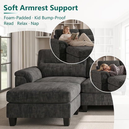 100.4" L-Shaped Modular Cloud Couch, Sectional Couches for Living Room4