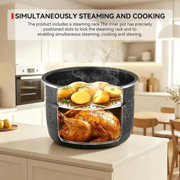 15.8 Qt Commercial Large Electric Pressure Cooker, 10-In-1 Multi-Function Pressure Pot with Steaming Rack & Non-Stick Inner Pot, 24 Hours Preset, Slow Cooker, Steam/Rice Cooker& Auto Keep Warm5