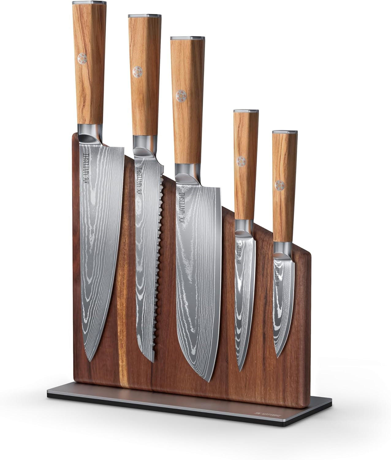 magnetic-kitchen-knife-block-set-japanese-67-layer-high-grade-vg-10-steel-knives-sharp-professional-kitchen-knife-set-damascus-6-pieces-olive-wood-handles