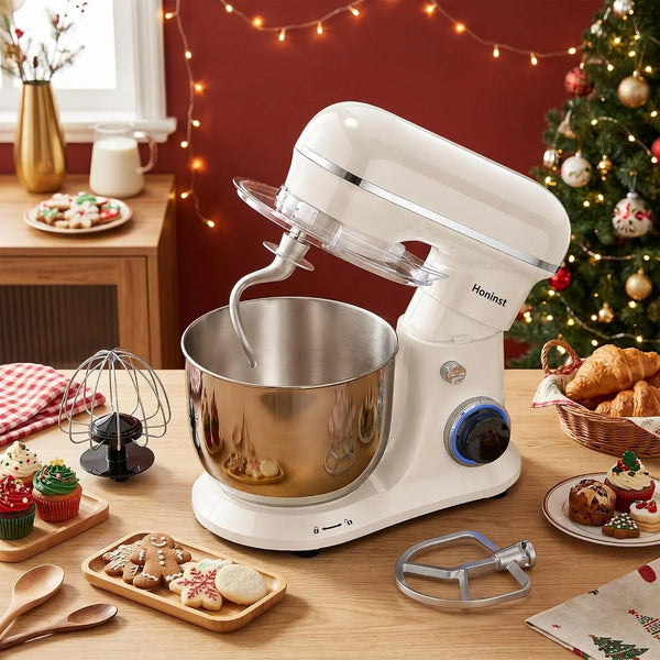 4QT Electric Stand Mixer, 10-Speed Tilt-Head Compact Kitchen Mixer | Multiple Stylish Colors | Food Mixer with Dough Hook & Beater & Whisk | for Cake & Bread | Dishwasher-Safe | Beige7
