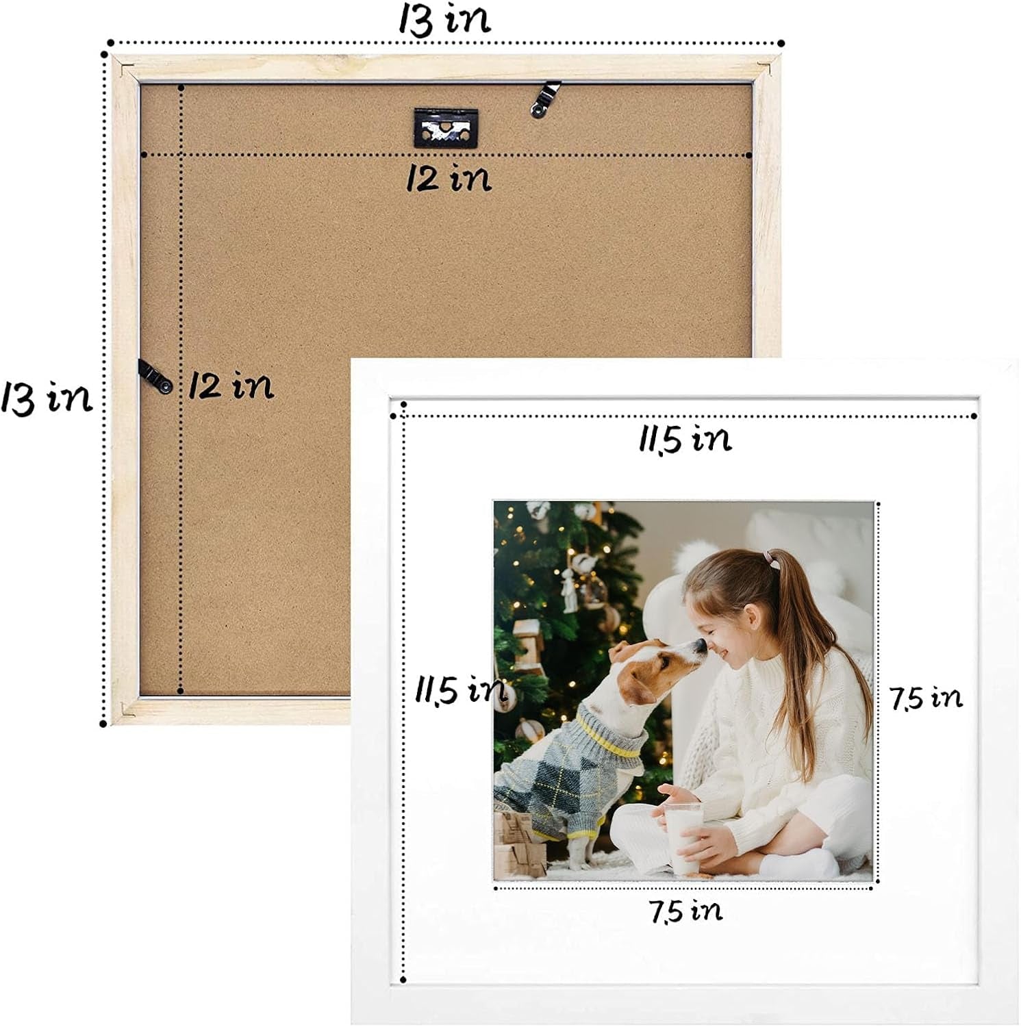 12x12-solid-wood-picture-frame-real-glass-mat-8x8-white
