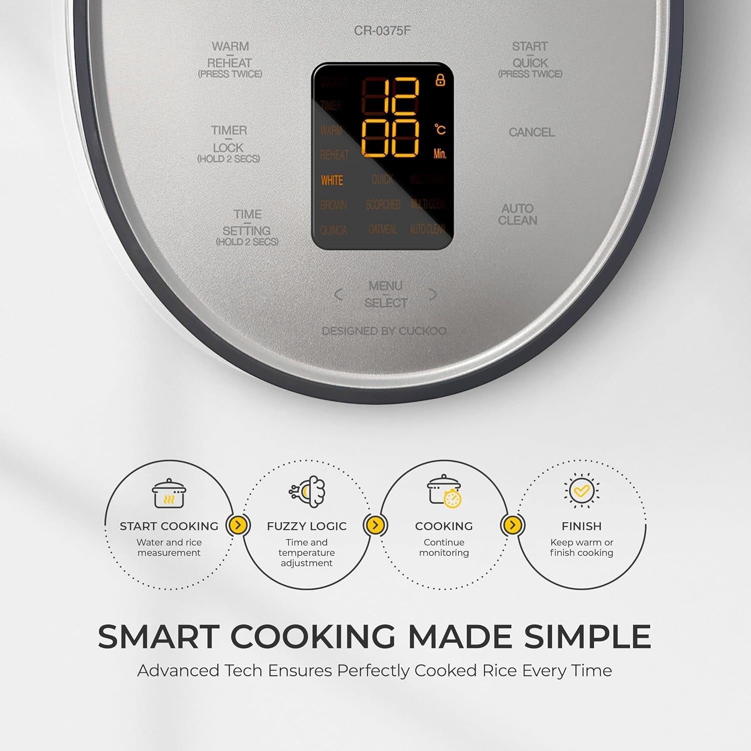 cuckoo-micom-fuzzy-logic-rice-cooker-6-cup-cooked-gray-cr-0375fg-small-3-cup-uncooked-capacity-nonstick-inner-pot-9-cooking-modes-quick-white-rice-in-26-28-minutes-auto-clean