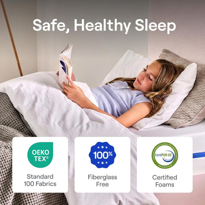 Nectar Kids 8" Twin Memory Foam Mattress, 2-Side Design, Ages 3-12 | Pressure Relieving Memory Foam, Fiberglass Free, Washable Cover, CERTIPUR-US Certified, 365 Night Trial & Forever Warranty4