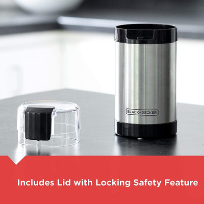 BLACK+DECKER One-Touch Coffee & Spice Grinder with Stainless Steel Blades6