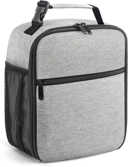 Lunch Bag for Men/Women, Reusable Lunchbox for Adult, Small Insulated Lunch Box, Lunch Tote Bag for Office, Work, Picnic - Grey1
