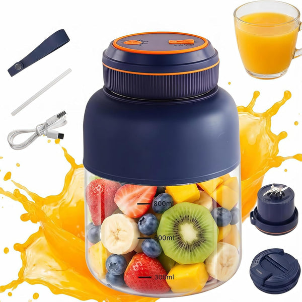 Portable Wireless Juicer Cup,Rechargeable Electric Juicer Blender Cup with 38 Blades,Smoothie Protein Shake Blender,Travel Use1