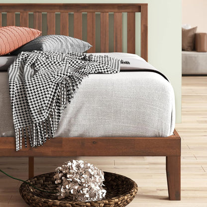 Vivek Wood Platform Bed Frame with Headboard, Easy Assembly, Queen6