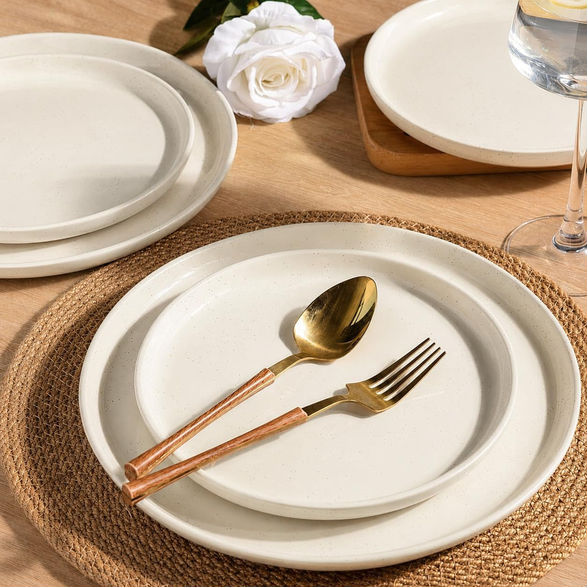 24-piece-ceramic-dinnerware-set-for-6-handpainted-plates-pasta-bowls-bowls-set-with-rustic-terracotta-underside-scratch-resistant-dishwasher-microwave-safe-speckled-glaze-beige
