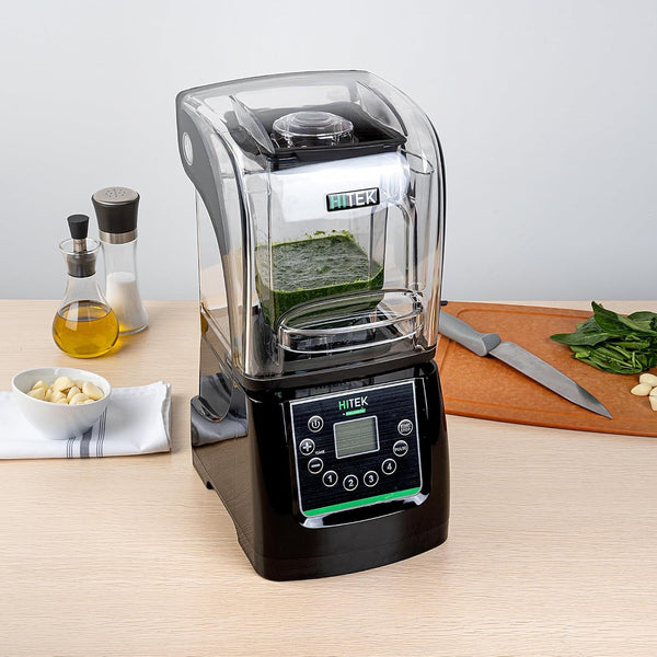 '-Hi Tek 3 HP Commercial Blender, 1 Variable Speed Heavy-Duty Blender - 48-Ounce Tritan Jar, Sound Enclosure, White Plastic, Industrial, Programmable Touchpad8