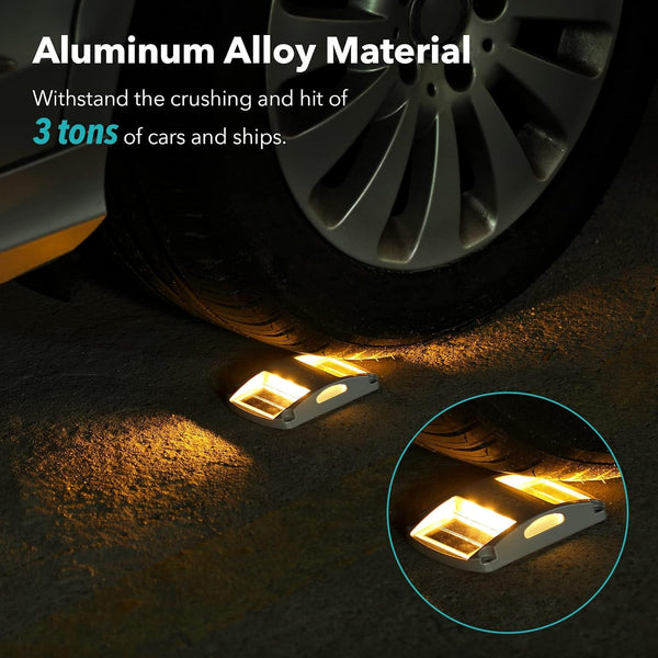 Solar Driveway Lights 4 Pack, Outdoor Deck Dock Marine Waterproof4