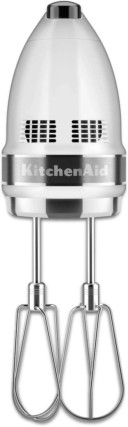 Kitchenaid 7 Speed Hand Mixer, KHM7210, White | 7 Speeds, Pro Whisk Attachment, Stainless Steel Turbo Beater II, Lockable Swivel Cord, Dishwasher-Safe Accessories3