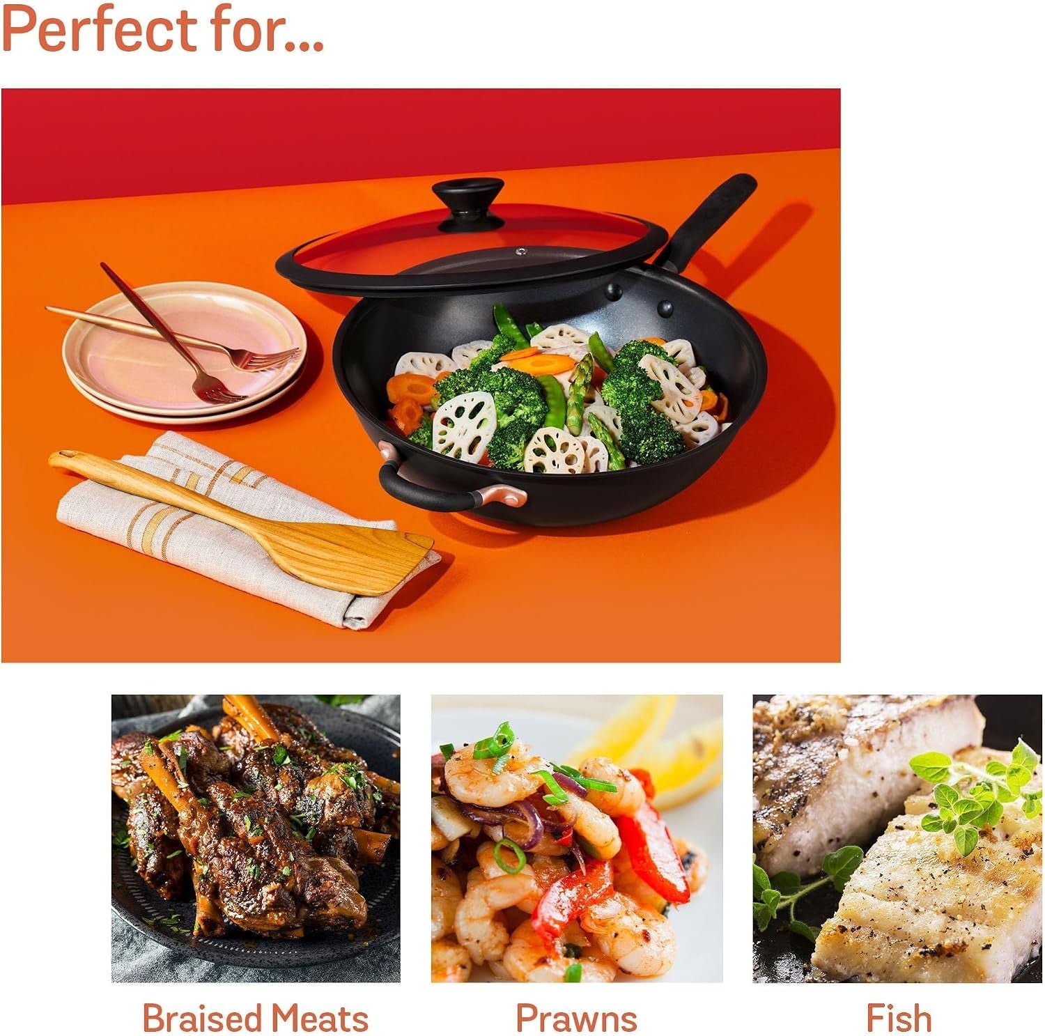 nonstick-wok-with-glass-lid-12-5-induction-compatible-stir-fry-pan-hard-anodized-dishwasher-safe-oven-safe-matte-black-with-silicone-handles-accent-series-cookware-12-5inch-32cm