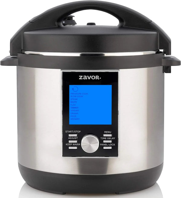 LUX LCD 6 Quart Programmable Electric Multi-Cooker: Pressure Cooker, Slow Cooker, Rice Cooker, Yogurt Maker, Steamer and More - Stainless Steel (ZSELL02)1