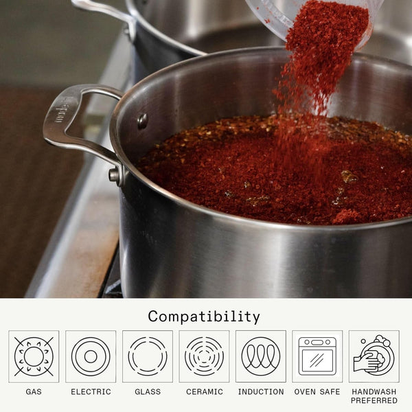 Made in Cookware - 8 Quart Stainless Steel Stock Pot with Lid - 5 Ply Stainless Clad - Professional Cookware - Crafted in Italy - Induction Compatible4