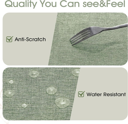 Rectangle Tablecloth Waterproof Linen Textured Table Cloth Stain and Wrinkle Resistant Washable, Decorative Fabric Table Cover for Dining, Party and Camping (Sage Green, 52 * 70)4