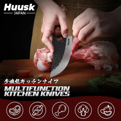 Butcher Knife Set of 3 - Meat Cleaver Knife Set for Meat Processing5