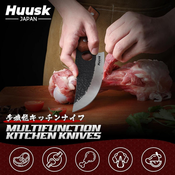 Butcher Knife Set of 3 - Meat Cleaver Knife Set for Meat Processing5