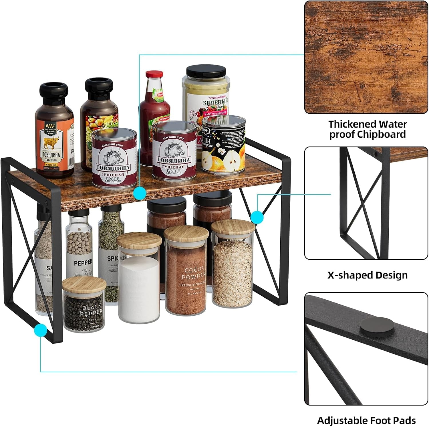 countertop-shelf-organizer-cupboard-stand-spice-rack-retro-style-cabinet-shelf-for-pantry-kitchen-bathroom-reading-room-bedroom-to-save-space-7-8-d-x-15-7-w-x-9-4-h-rustic-brown