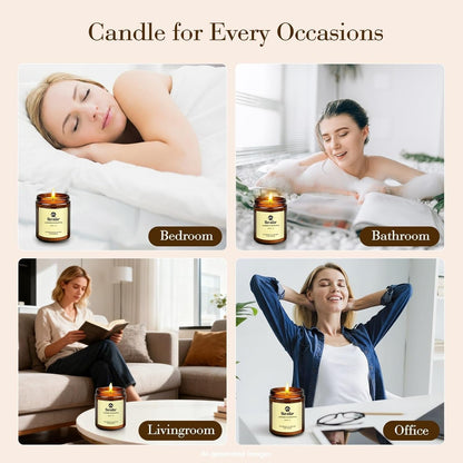 Scented Candles, Lavender Eucalyptus Candles, Non Toxic Soy Candle6