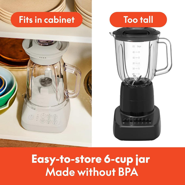 Fits-Anywhere Flip & Store Blender, 48 Oz, 520W, 10-Speed, Oatmilk3