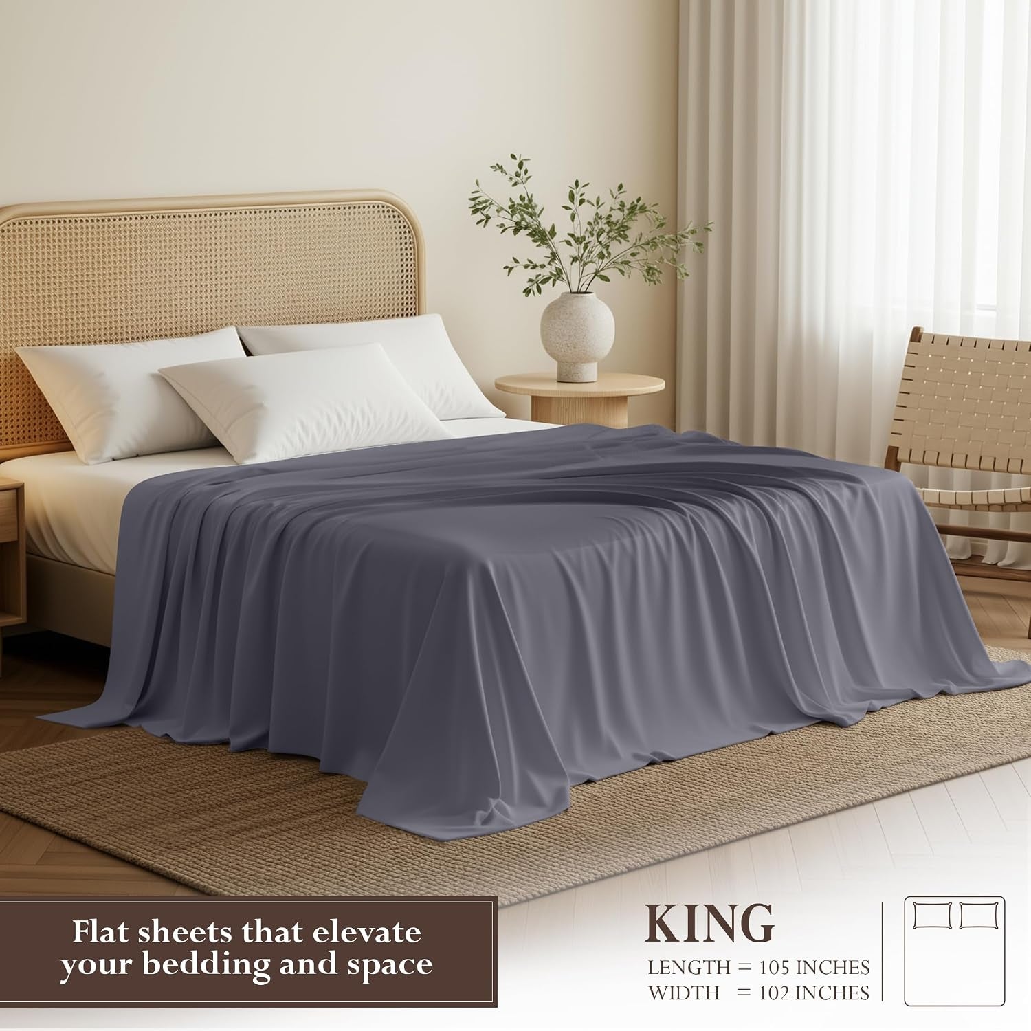 king-size-flat-sheet-only-ultra-soft-breathable-hotel-sheets-grey