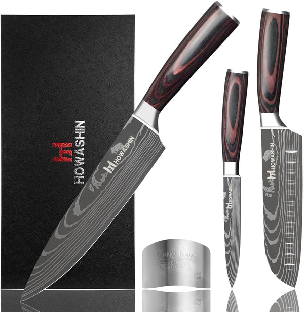Kitchen Knife Set, Japanese 8” Chef Knife Set Professional 3 Piece1